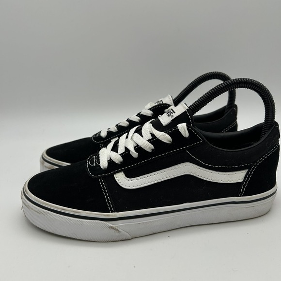 Vans Old Skool Shoes Youth Size 5 Black White Low Top Canvas Lace Up Skate